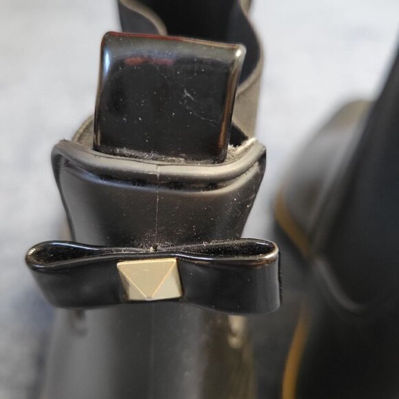 Kate Spade Women's Black Chelsea Rain Booties Size 10 - Picture 3 of 16